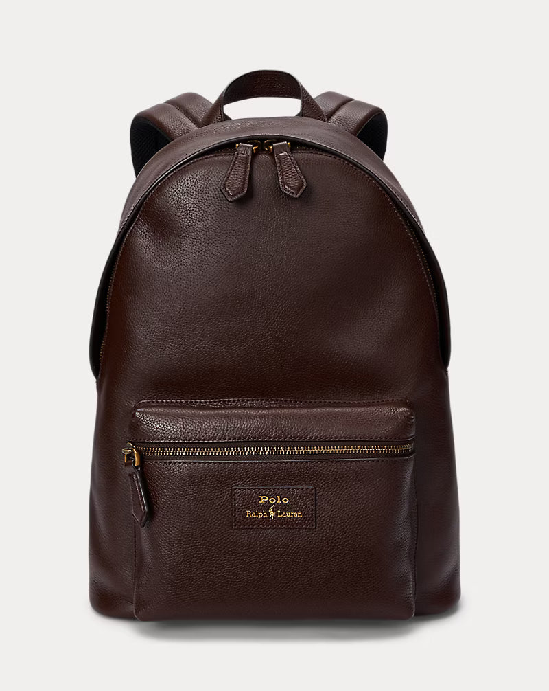Sac à dos en cuir chagrin
